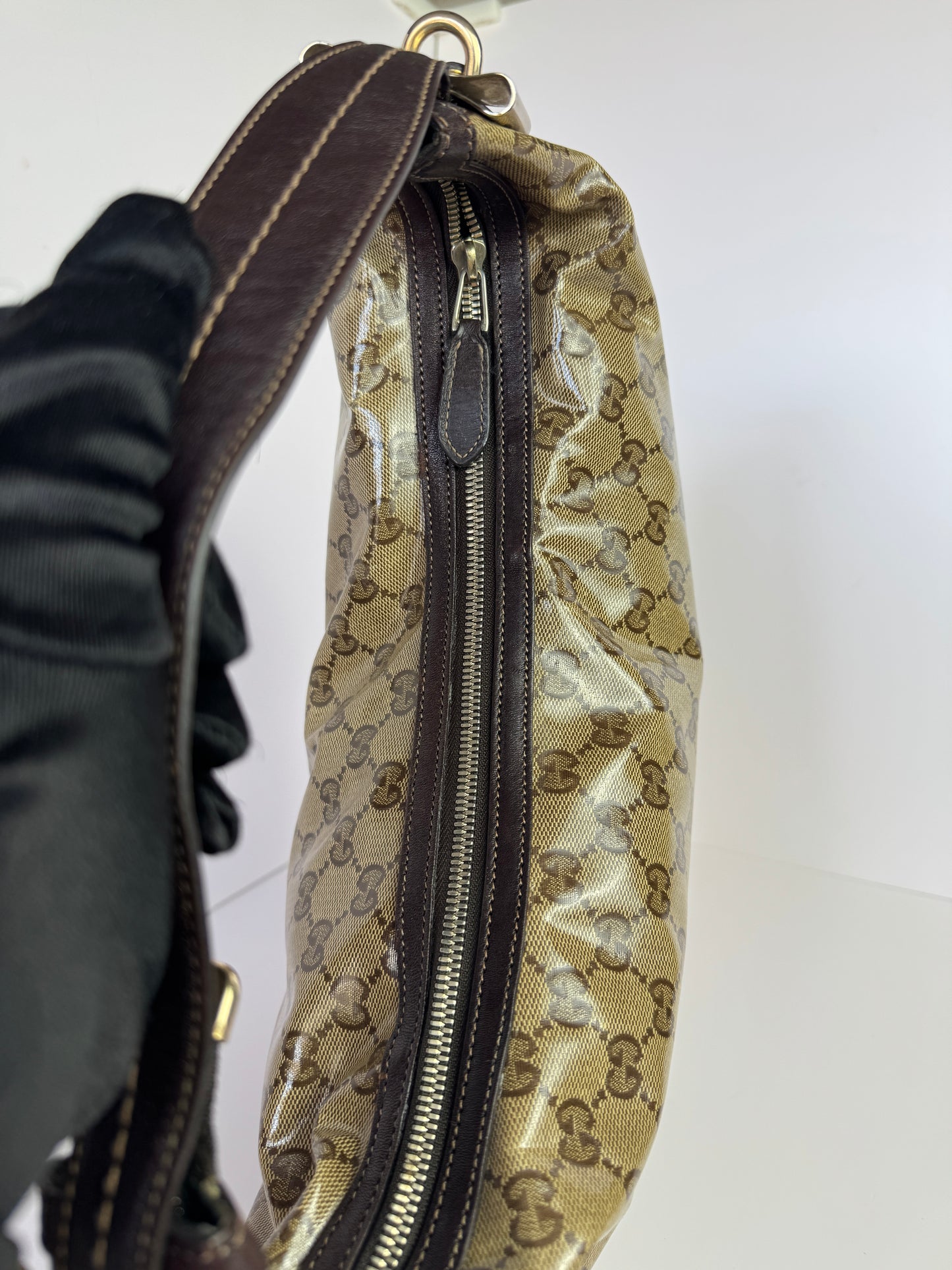 GUCCI GG Crystal Canvas Duchessa Hobo Bag