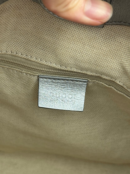 GUCCI sukey Guccissima Leather  Metallic Silver
