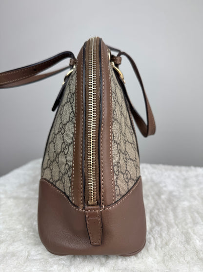 GUCCI Nice Dome GG Supreme Coated canvas Brown