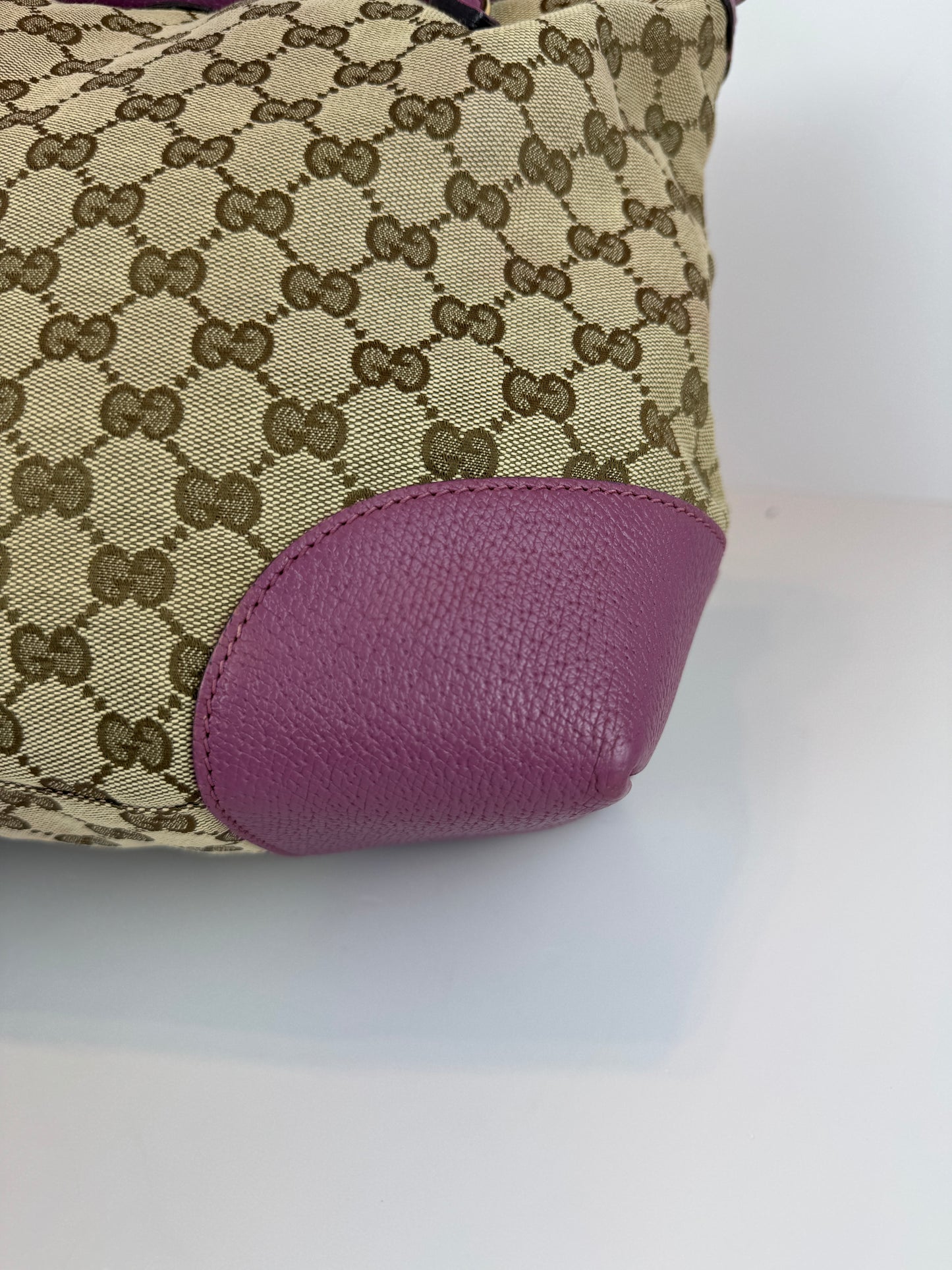 GUCCI Bree Convertible Top Handle GG Canvas Pink
