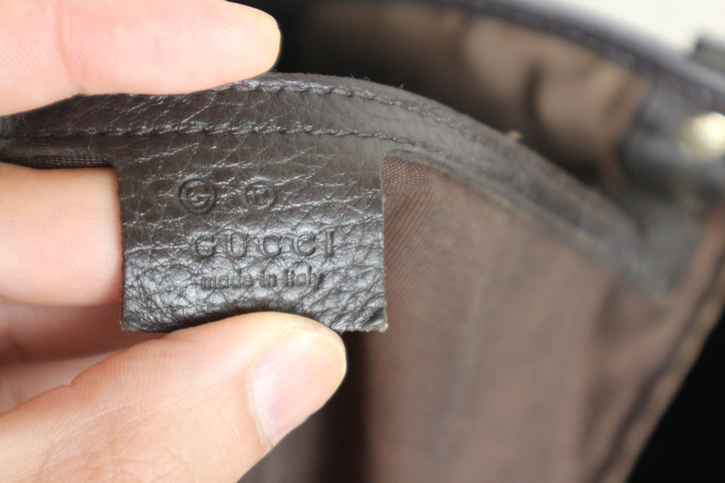 Gucci Shopping Tote Medium GG Supreme Coated Canvas Dark Brown