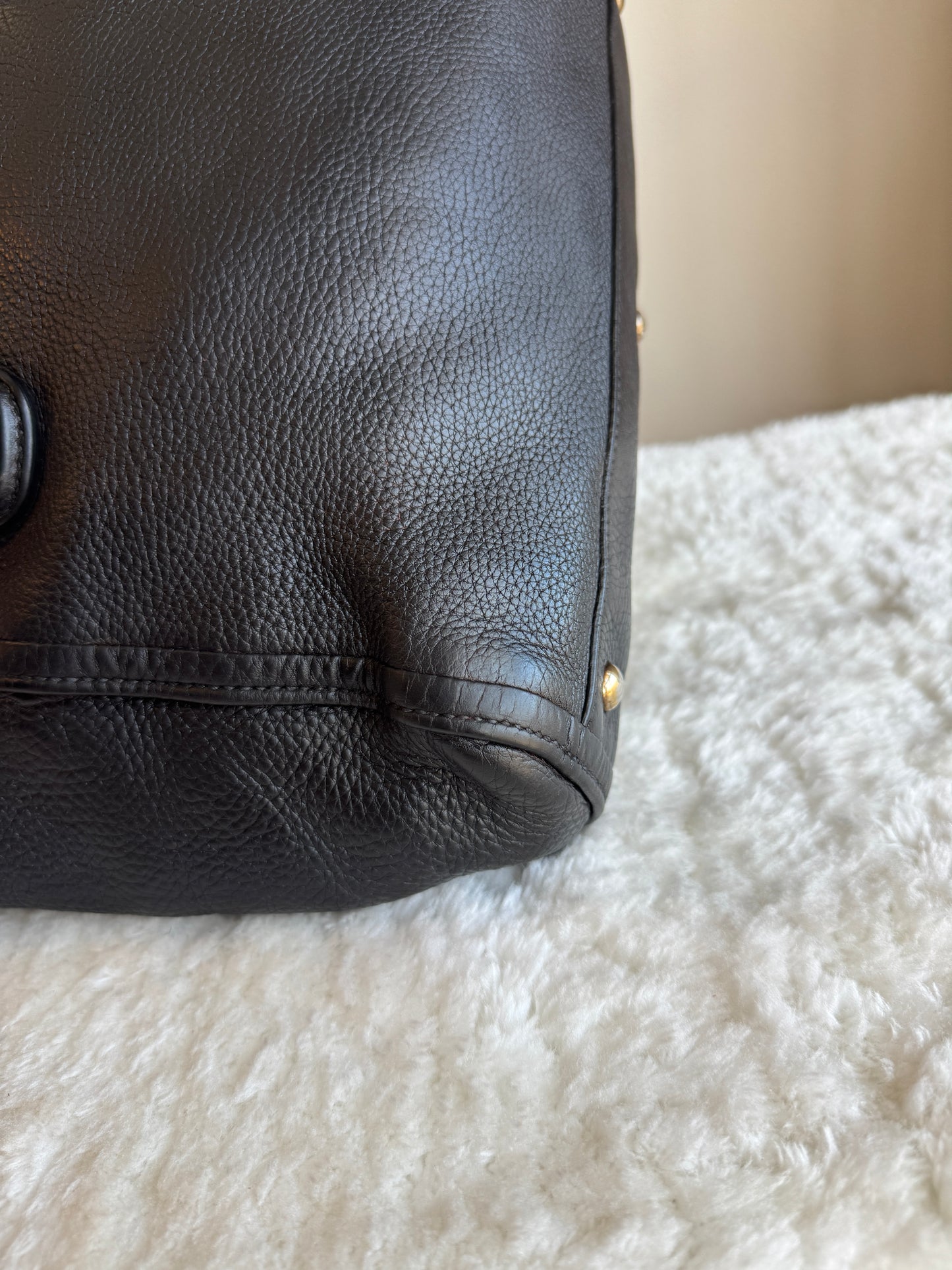 GUCCI Soho Zip Tote Leather Small Black
