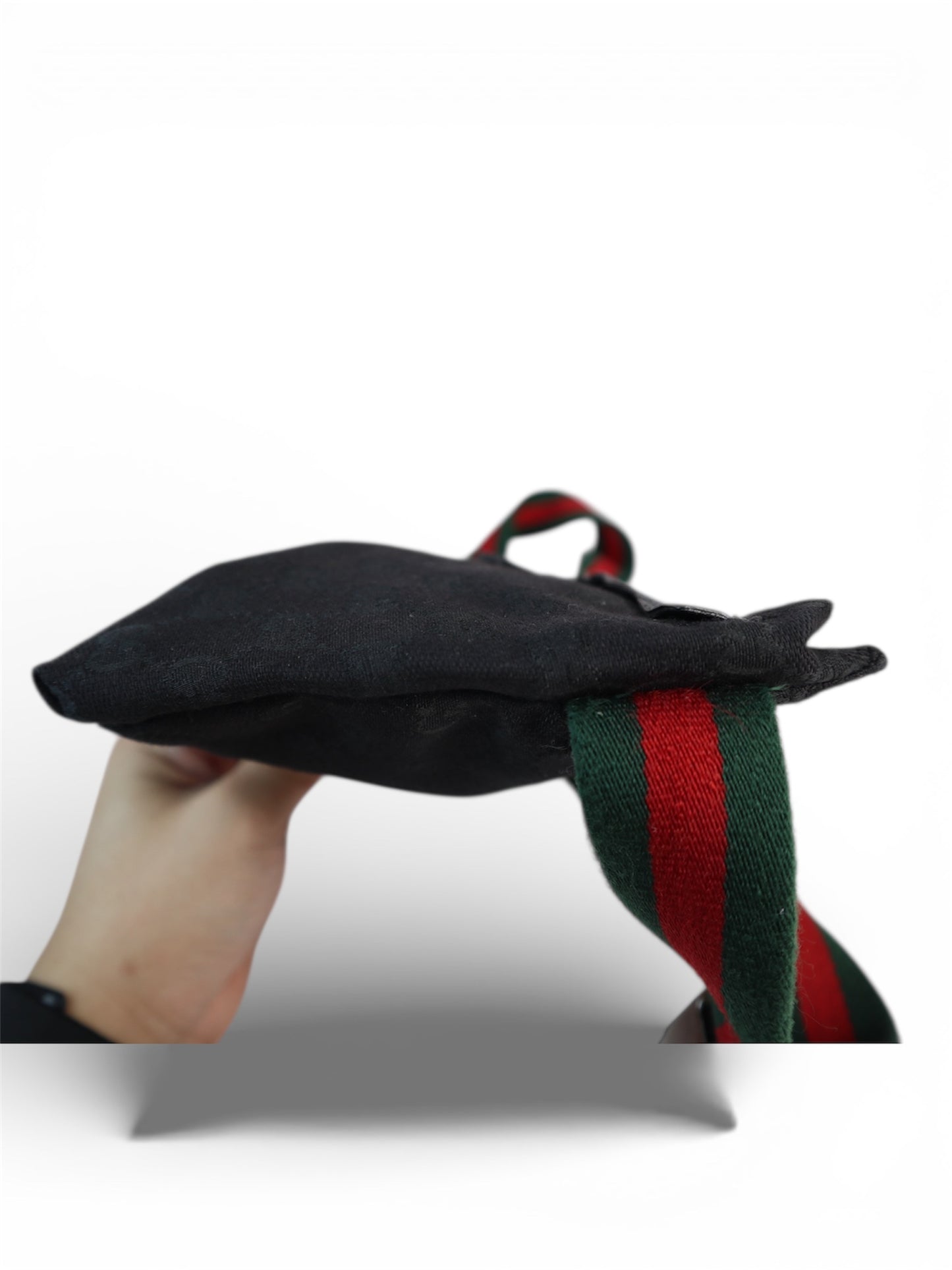 Gucci Double Belt Bag Web Strap Black