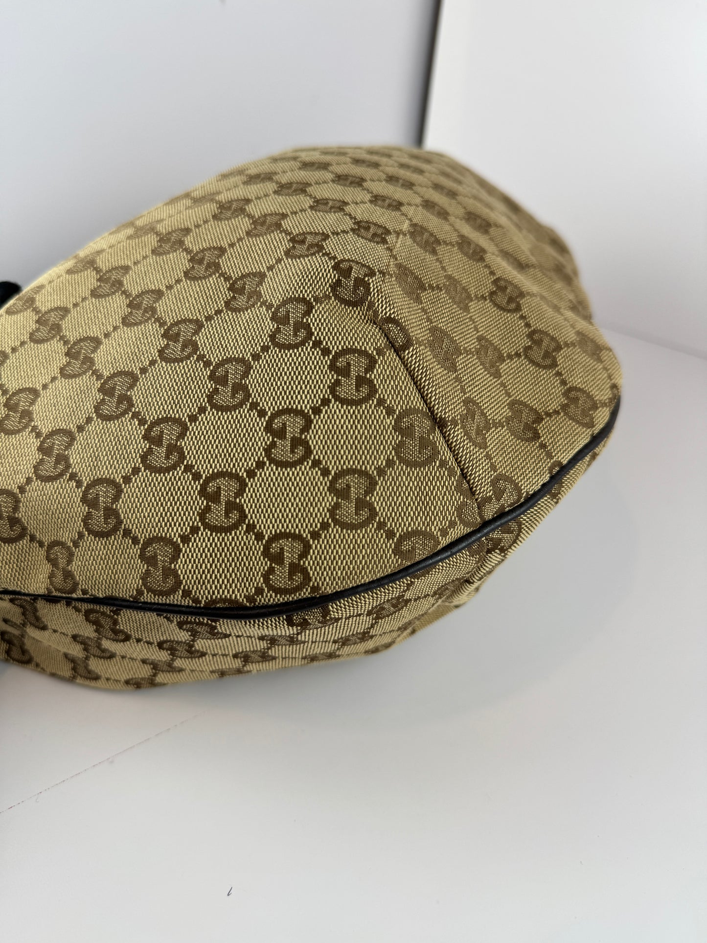 Gucci Web HalfMoon Large GG Canvas Brown