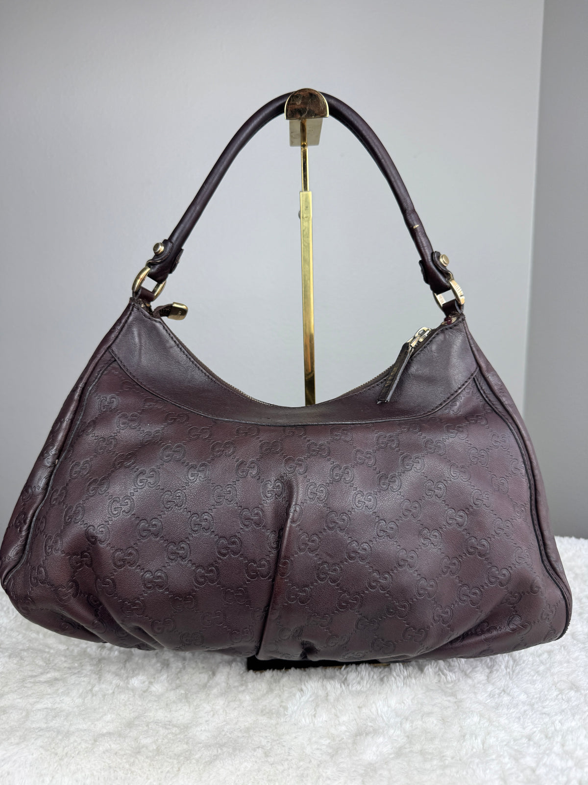 GUCCI D ring Hobo guccissima leather brown