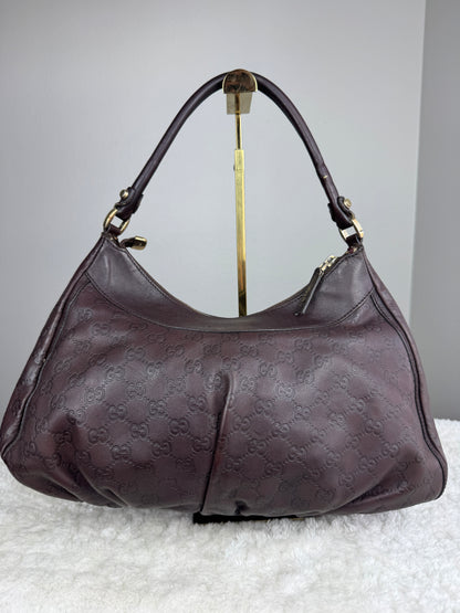 GUCCI D ring Hobo guccissima leather brown