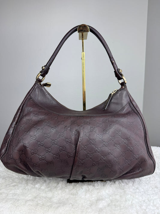 GUCCI D ring Hobo guccissima leather brown
