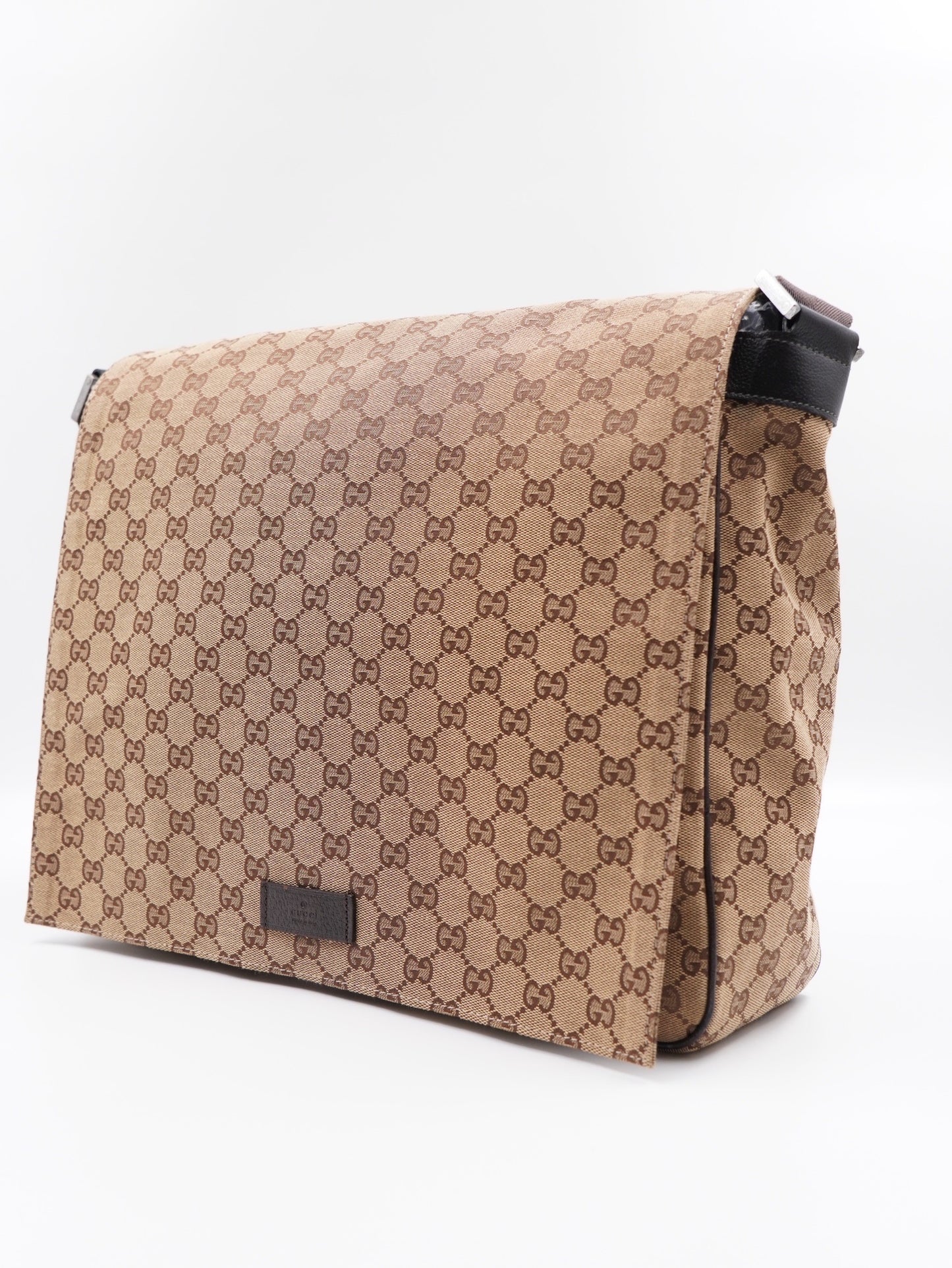 GUCCI GG Canvas Flap messenger Large (Vintage)