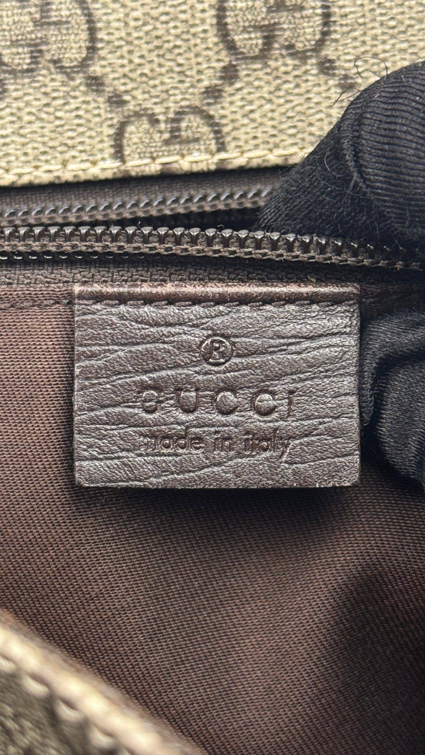Gucci Messenger Web Strap Coated Canvas Bag