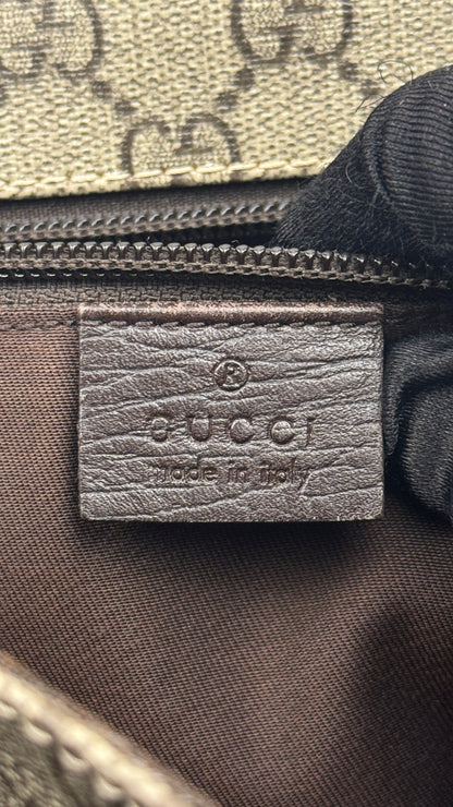 Gucci Messenger Web Strap Coated Canvas Bag