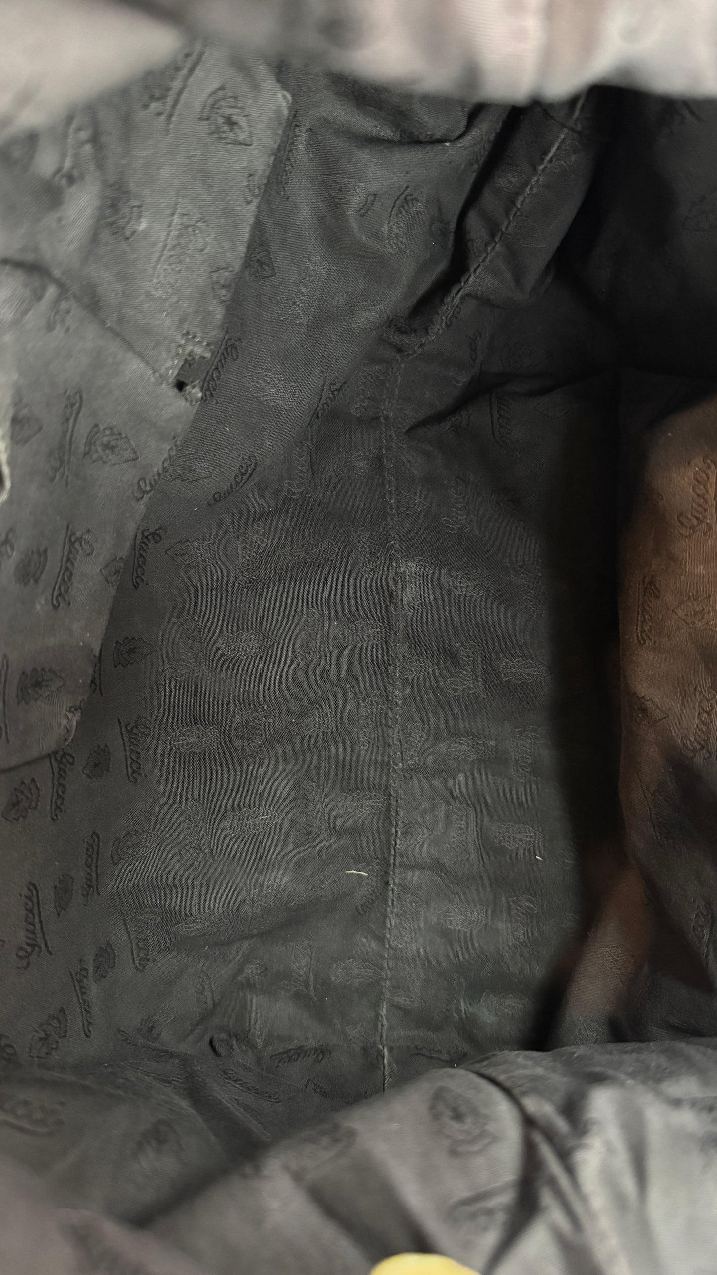 Gucci Beige GG Canvas Horsebit Tassel Hobo