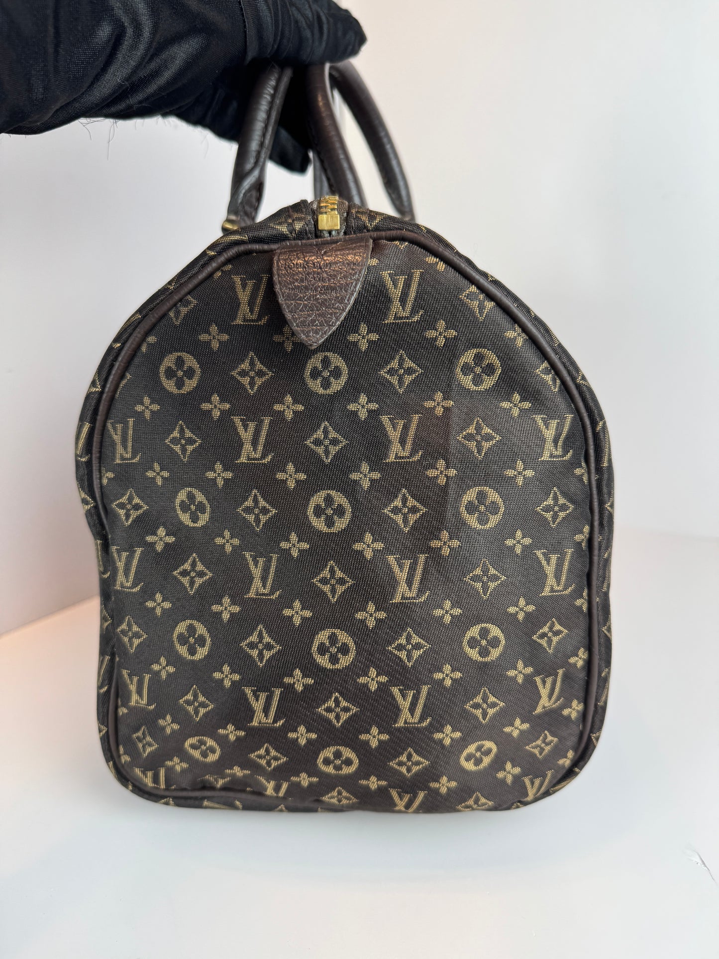 Louis vuitton speedy 30 mini lin Dark brown canvas