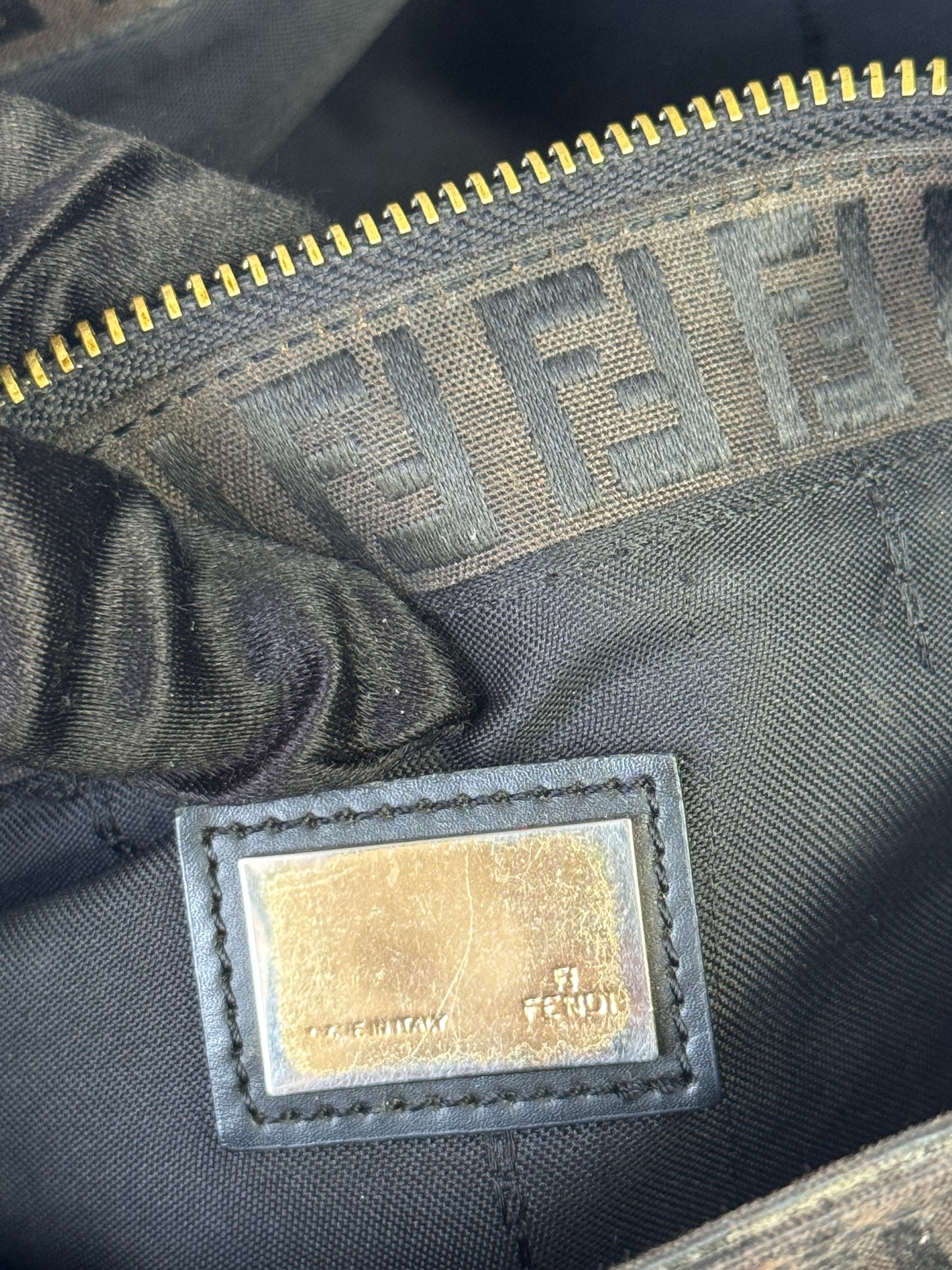 FENDI Vintage Shopping Tote Zucchino Canvas Small