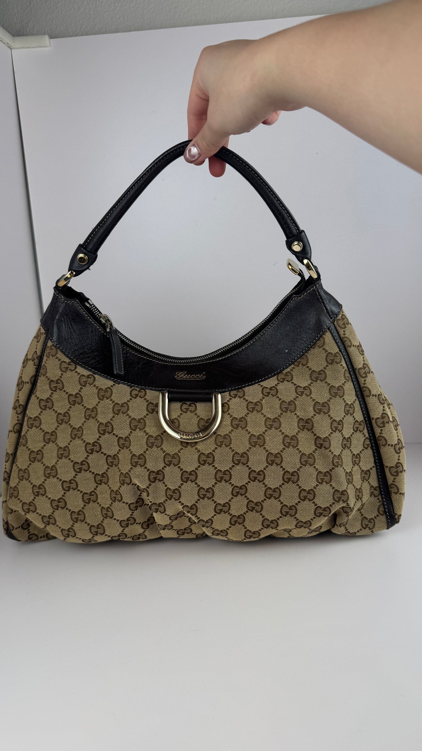 Gucci D-Ring Hobo GG Canvas