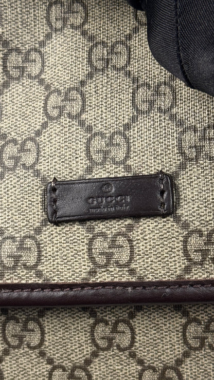 Gucci Flap Messenger Coated Canvas Monogram Brown