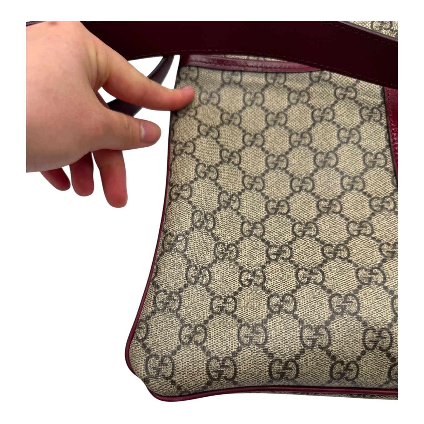 Authentic Gucci Supreme Web Flat Messenger Bag
