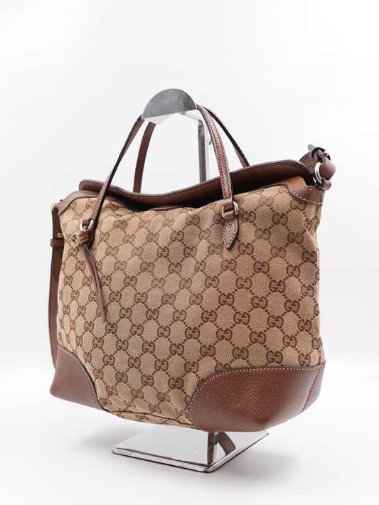 Gucci Bree Top Handle Convertible Brown