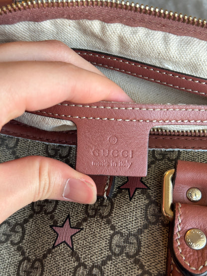 GUCCI Boston Star Limited Edition Coated canvas Pink