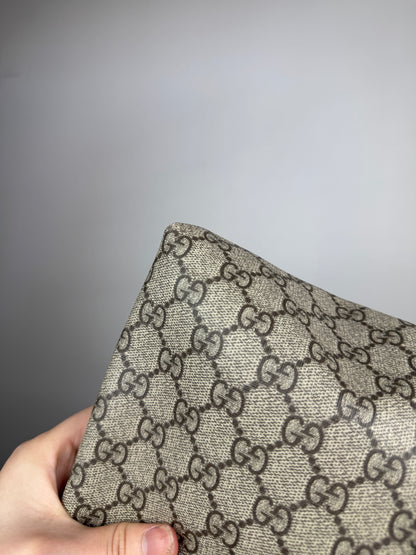GUCCI Web Messenger Bag GG Coated Canvas Large