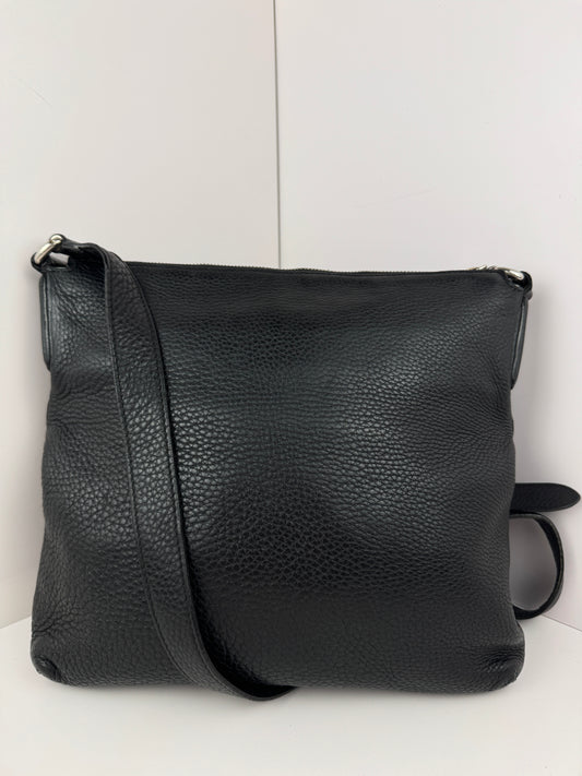 GUCCI Interlocking GG Leather Messenger Black
