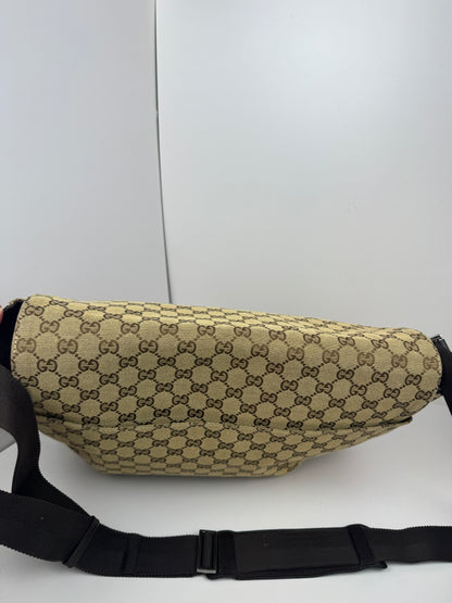 Gucci Flap Messenger GG Canvas Brown