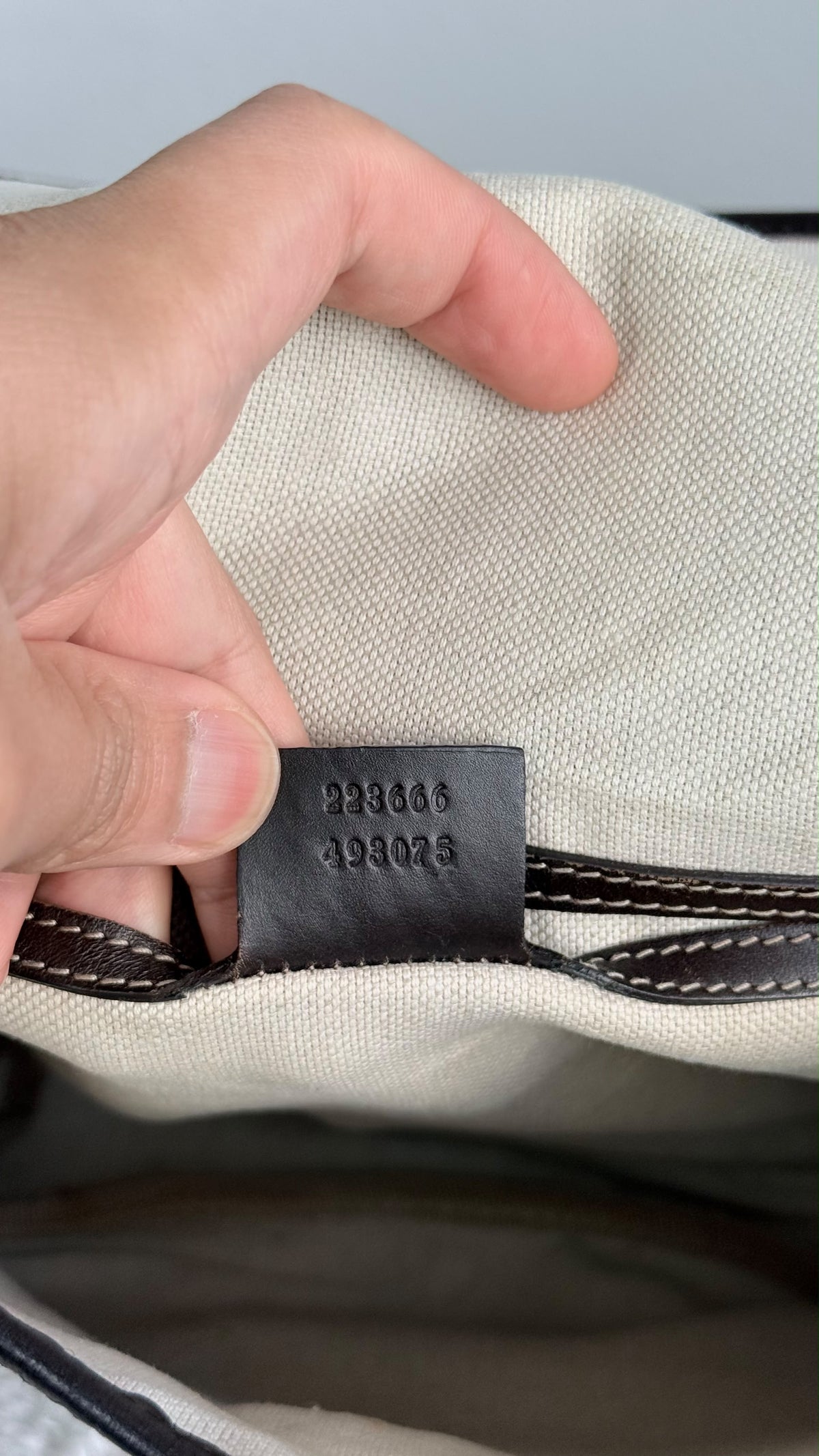GUCCI Flap Crossbody GG Supreme Coated canvas Brown