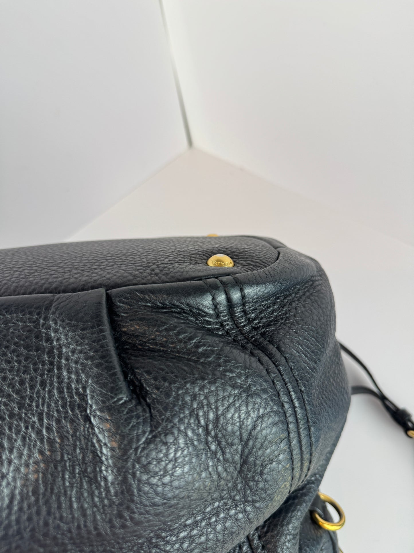 Prada Vitello Daino Zip Tote Nero Black