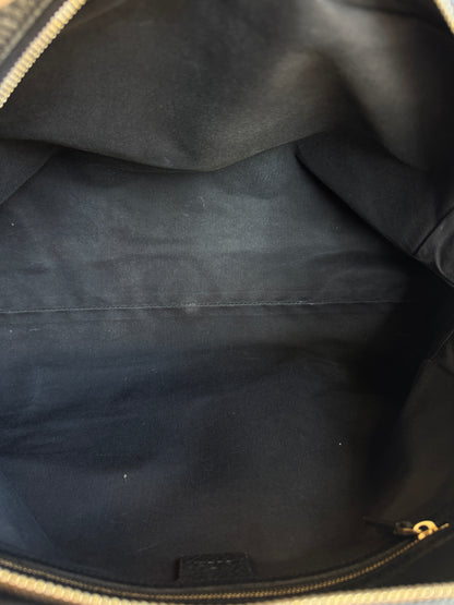 Gucci Web Pebbed Leather Blonde Bowler
