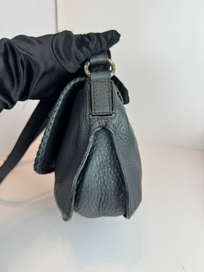 Mcm Leather flap crossbody Dark grey