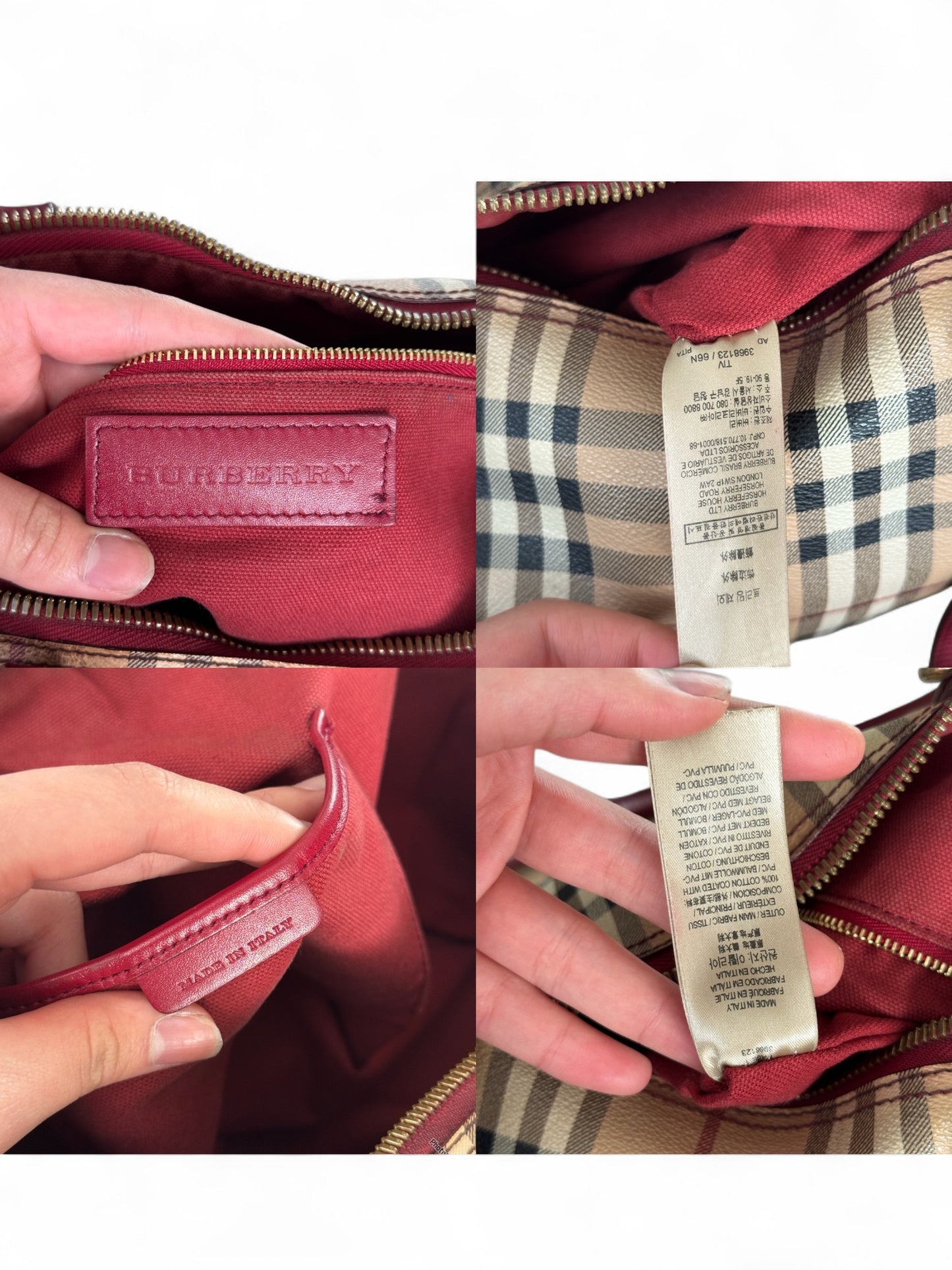 Burberry Salisbury Tote Haymarket check Red