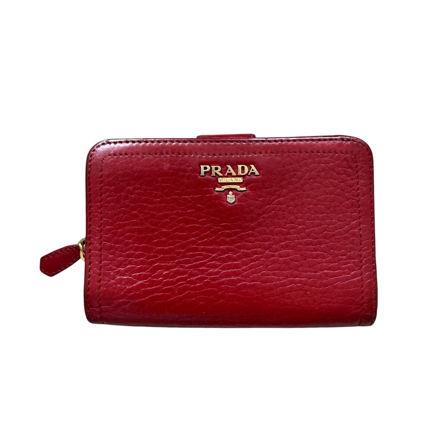 Prada leather Red wallet