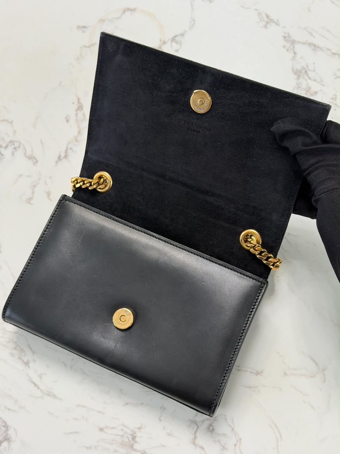 Saint Laurent Kate Small Tassel Leather Black