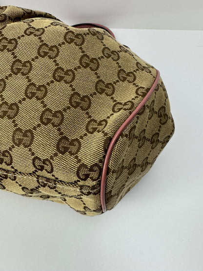 Gucci Sukey Hobo Shoulder GG Canvas Pink