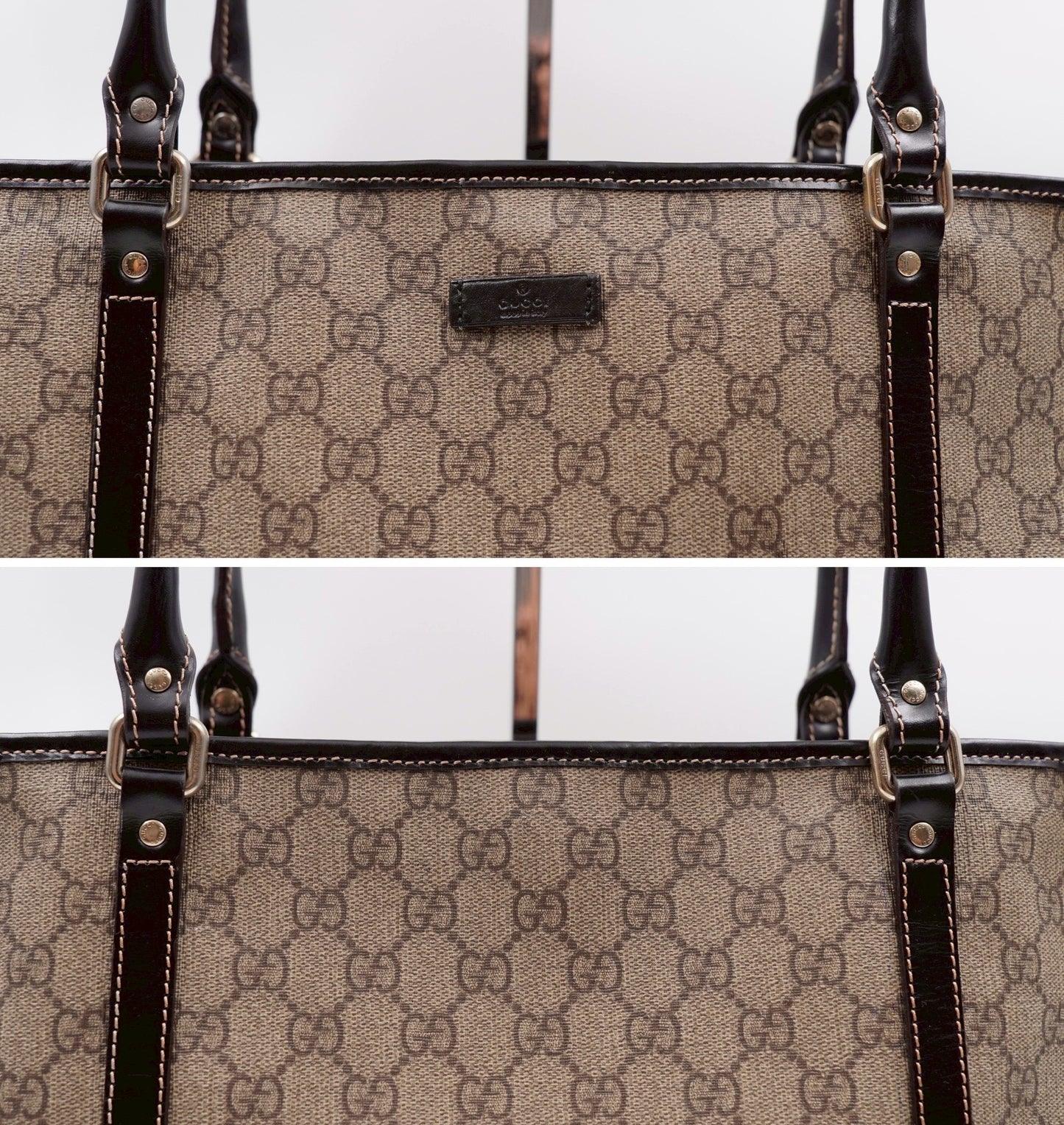 Gucci Joy Tote GG Supreme Coated Canvas Dark Brown