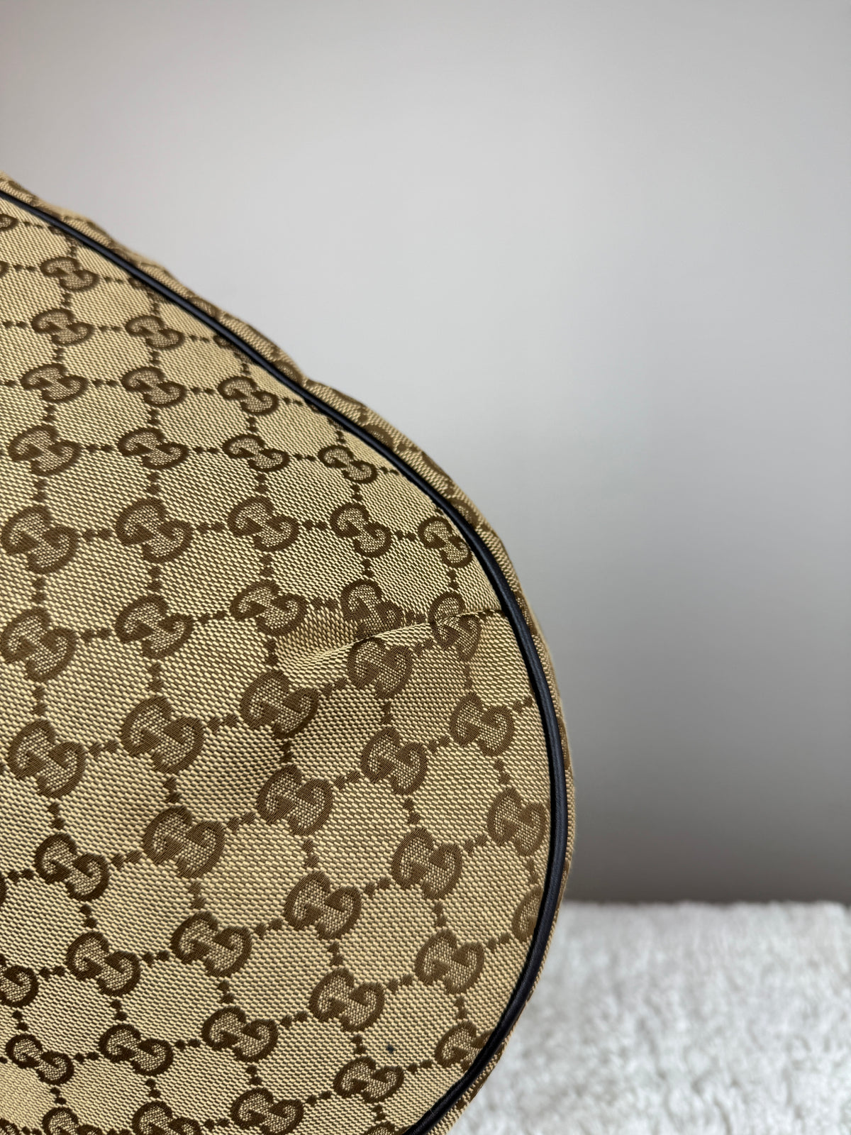 GUCCI Web Hobo New ladies GG Canvas Dark Brown