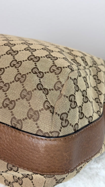 Gucci Hobo GG Canvas shoulder brown