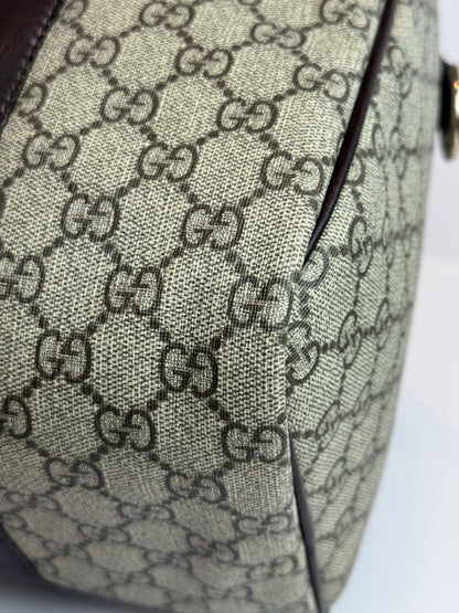 GUCCI Joy Boston GG Coated Canvas Brown