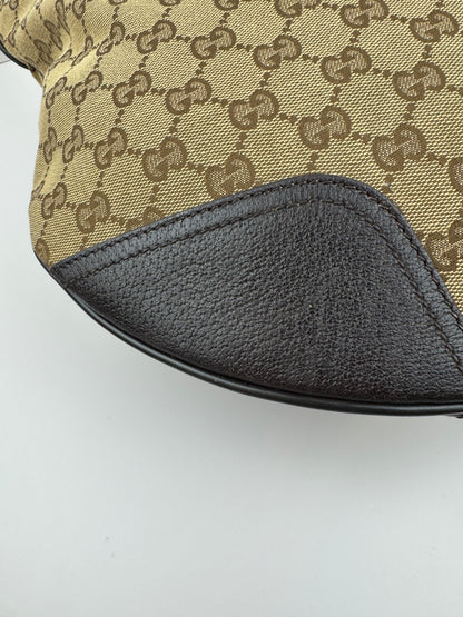 Gucci Web Bow Hobo GG Canvas