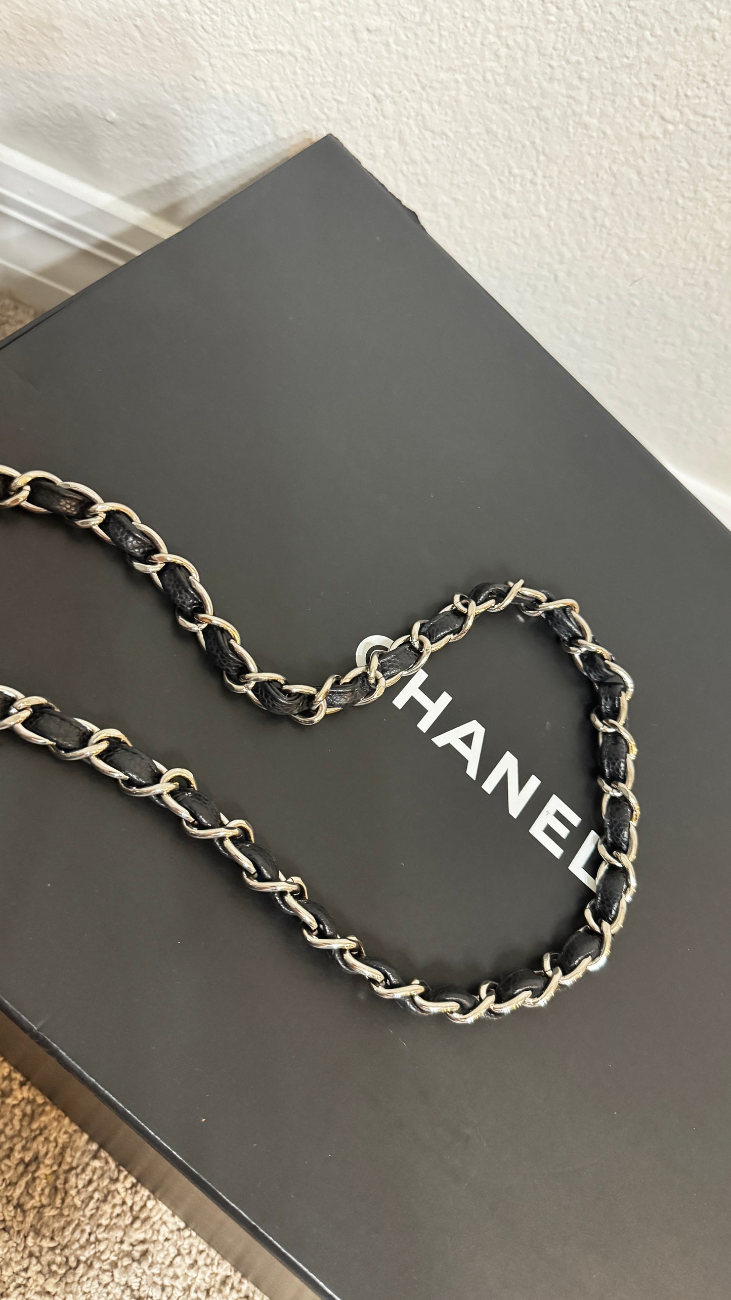 Chanel Classic Double Flap Jumbo Caviar Silver hardware Black
