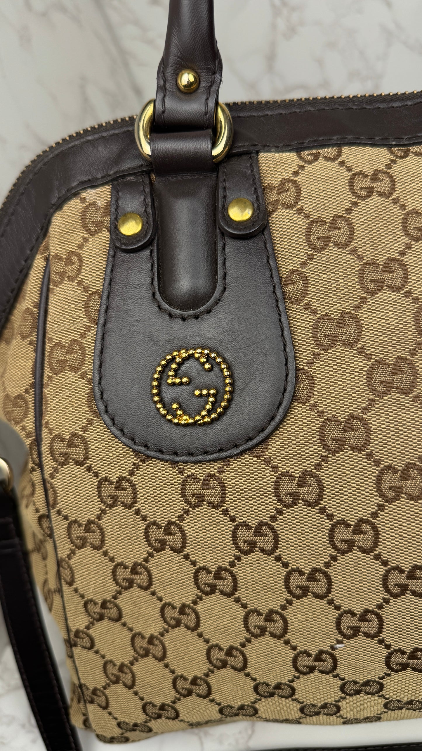 Gucci Scarlettt 2 way Tote Shoulder Bag GG
