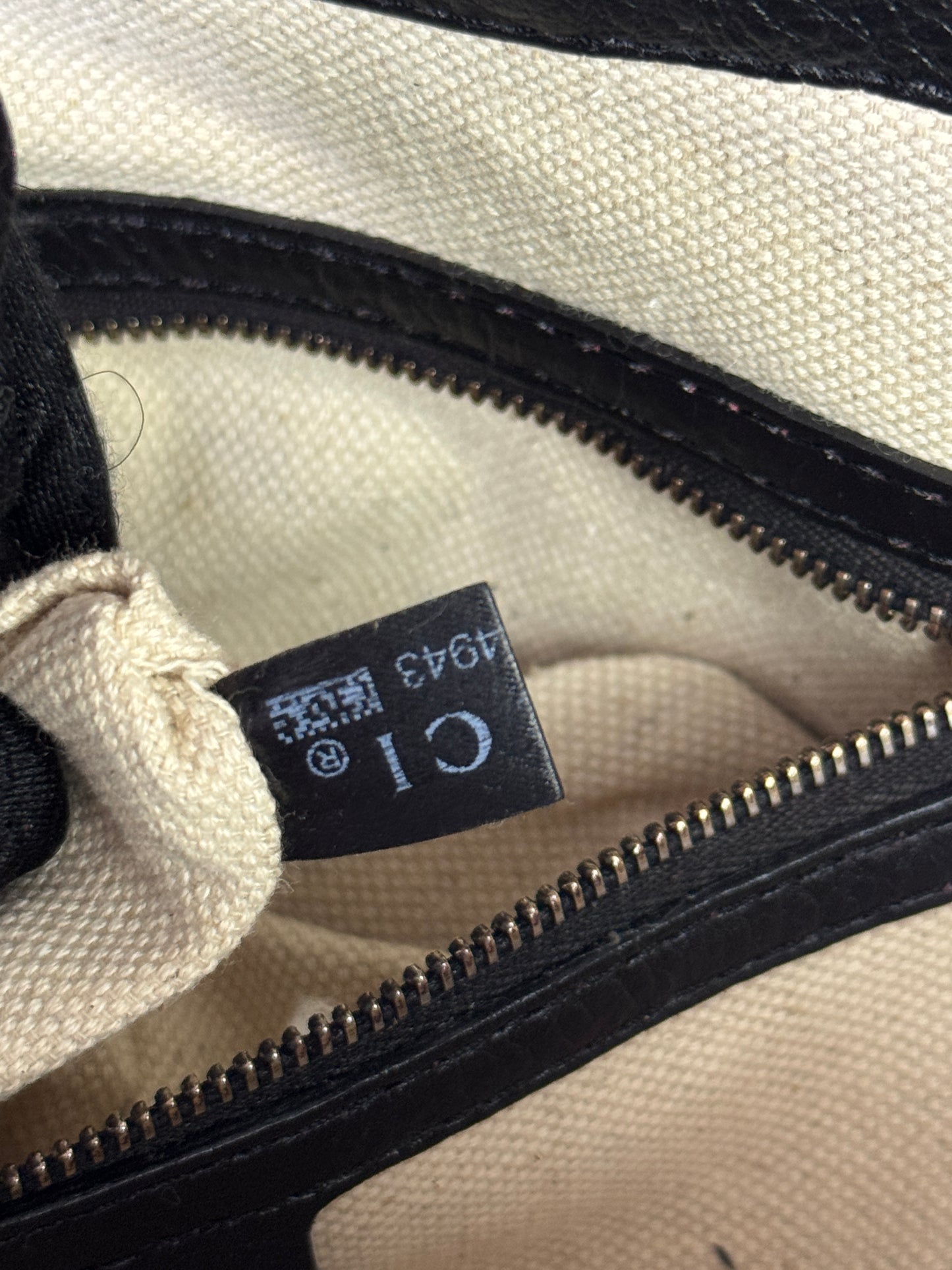 GUCCI Soho Zip Tote Leather Small