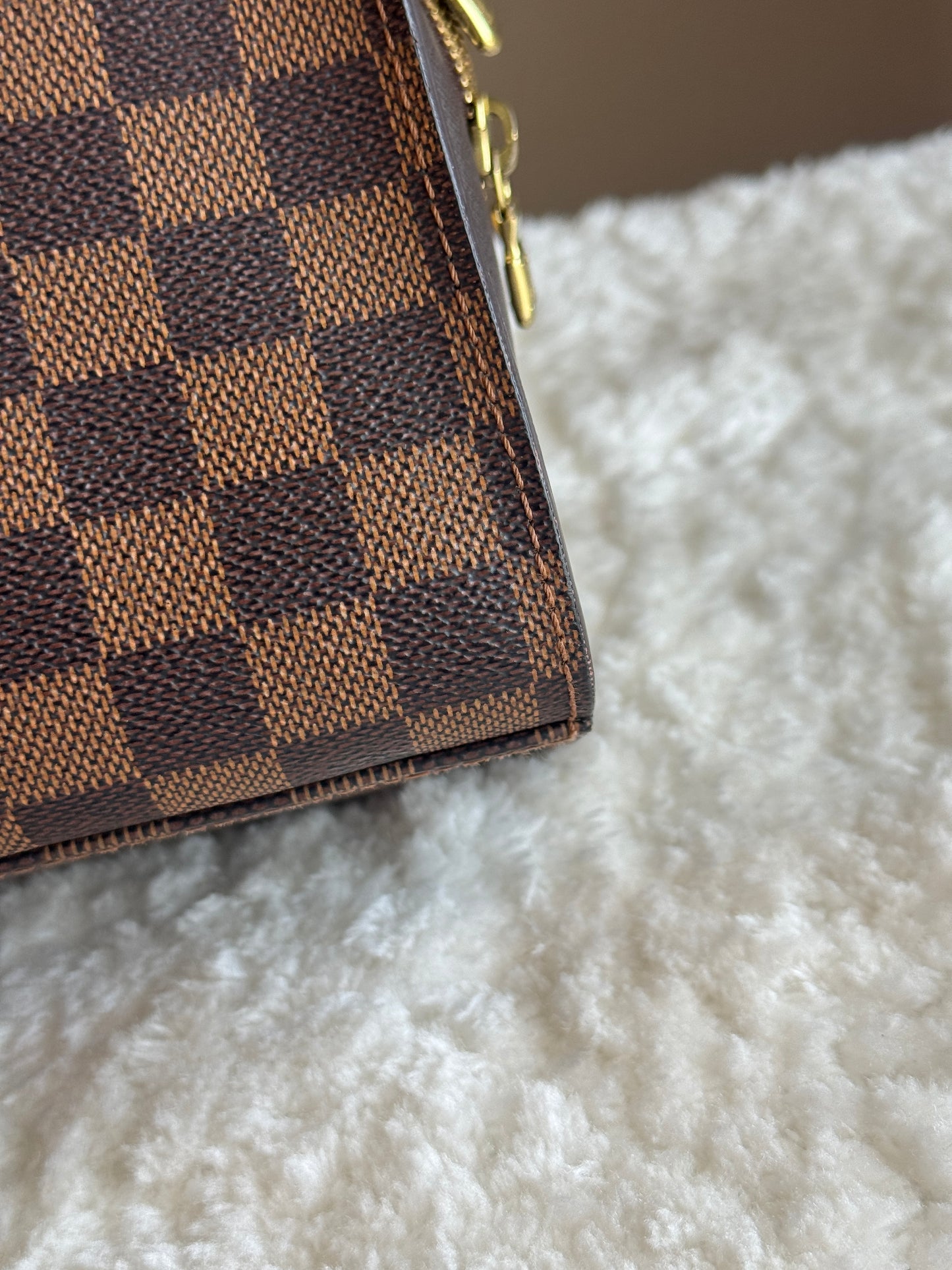 LOUIS VUITTON Triana Ebene Damier Bag