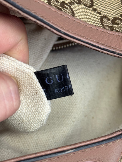 GUCCI Bree Top Handle GG Canvas Pink