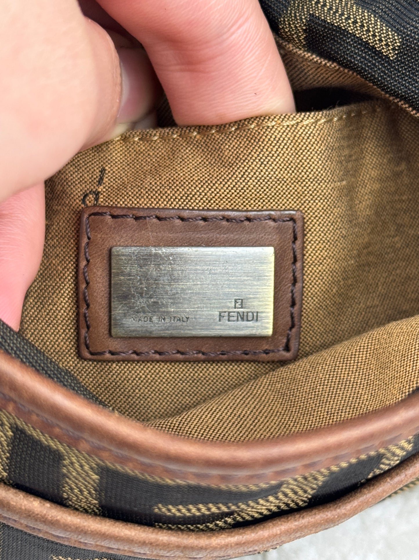 FENDI FF Flap Messenger Mini bag Zucca Canvas