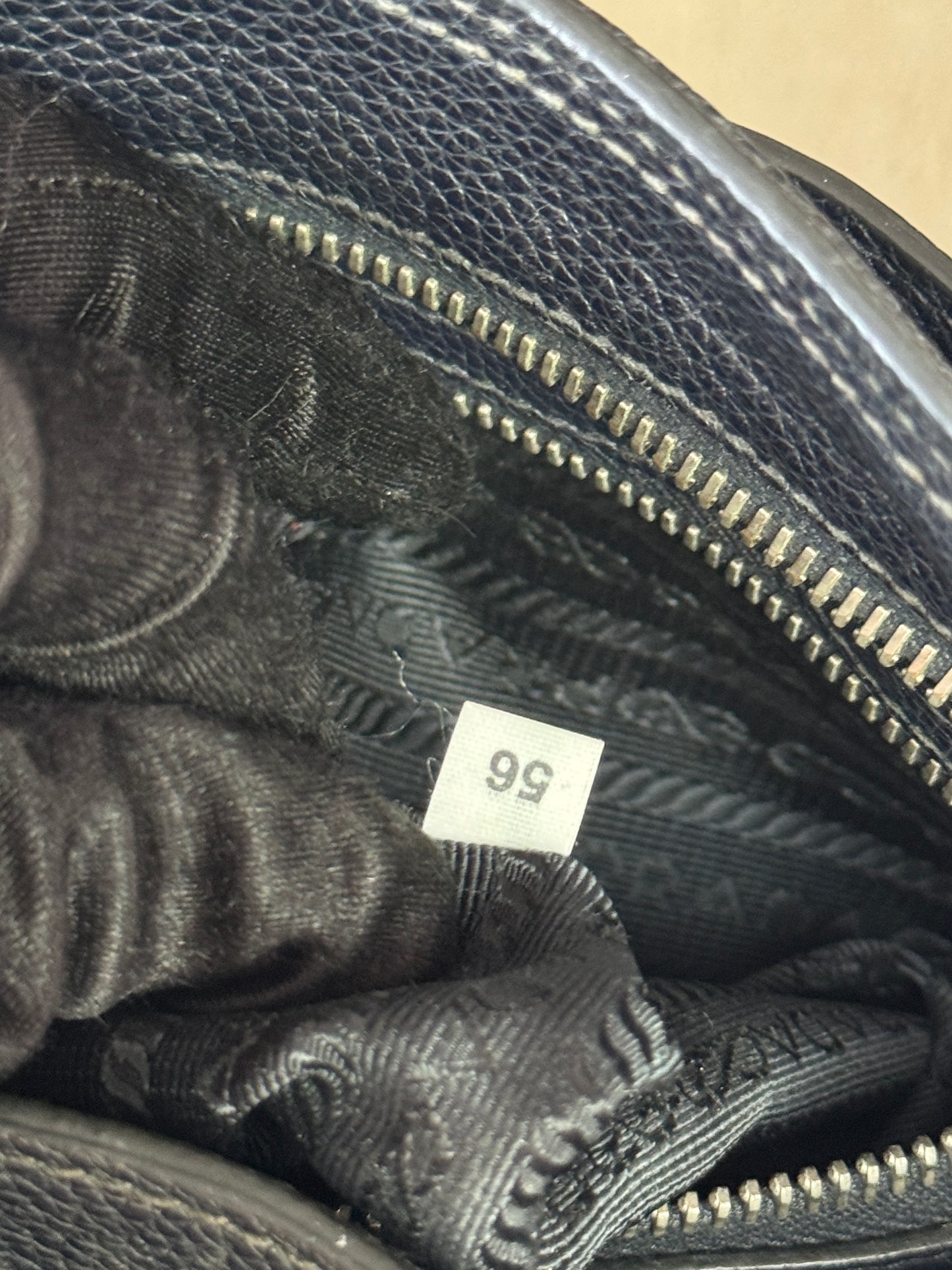 PRADA Pocket Leather Messenger Navy