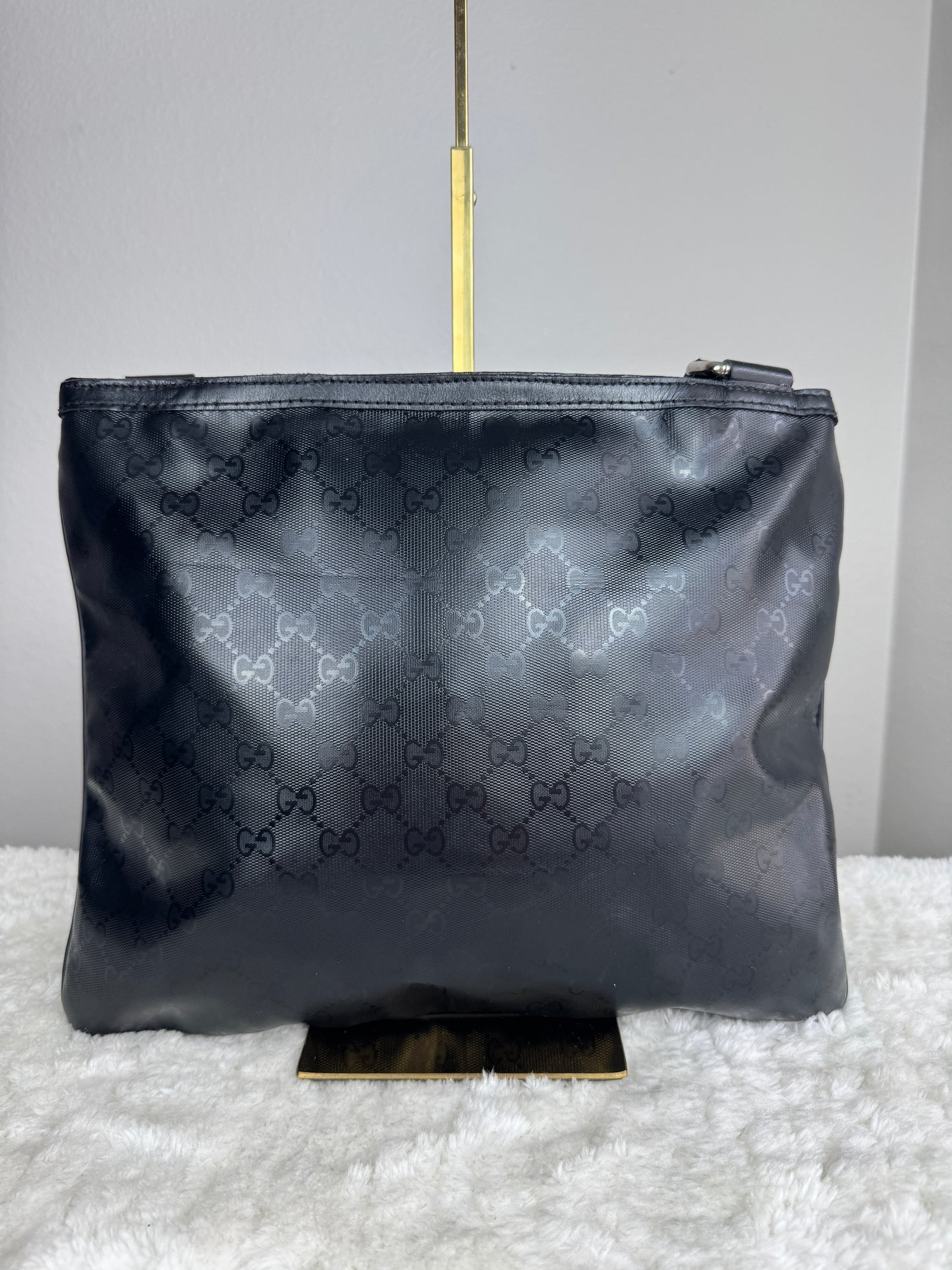 GUCCI Web Flat 500 Messenger GG Imprime Medium Black