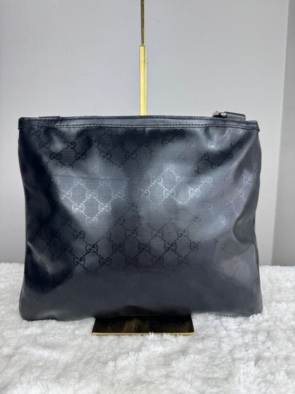 GUCCI Web Flat 500 Messenger GG Imprime Medium Black