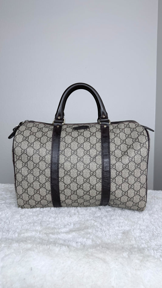 GUCCI Joy Boston GG Supreme Coated canvas Brown