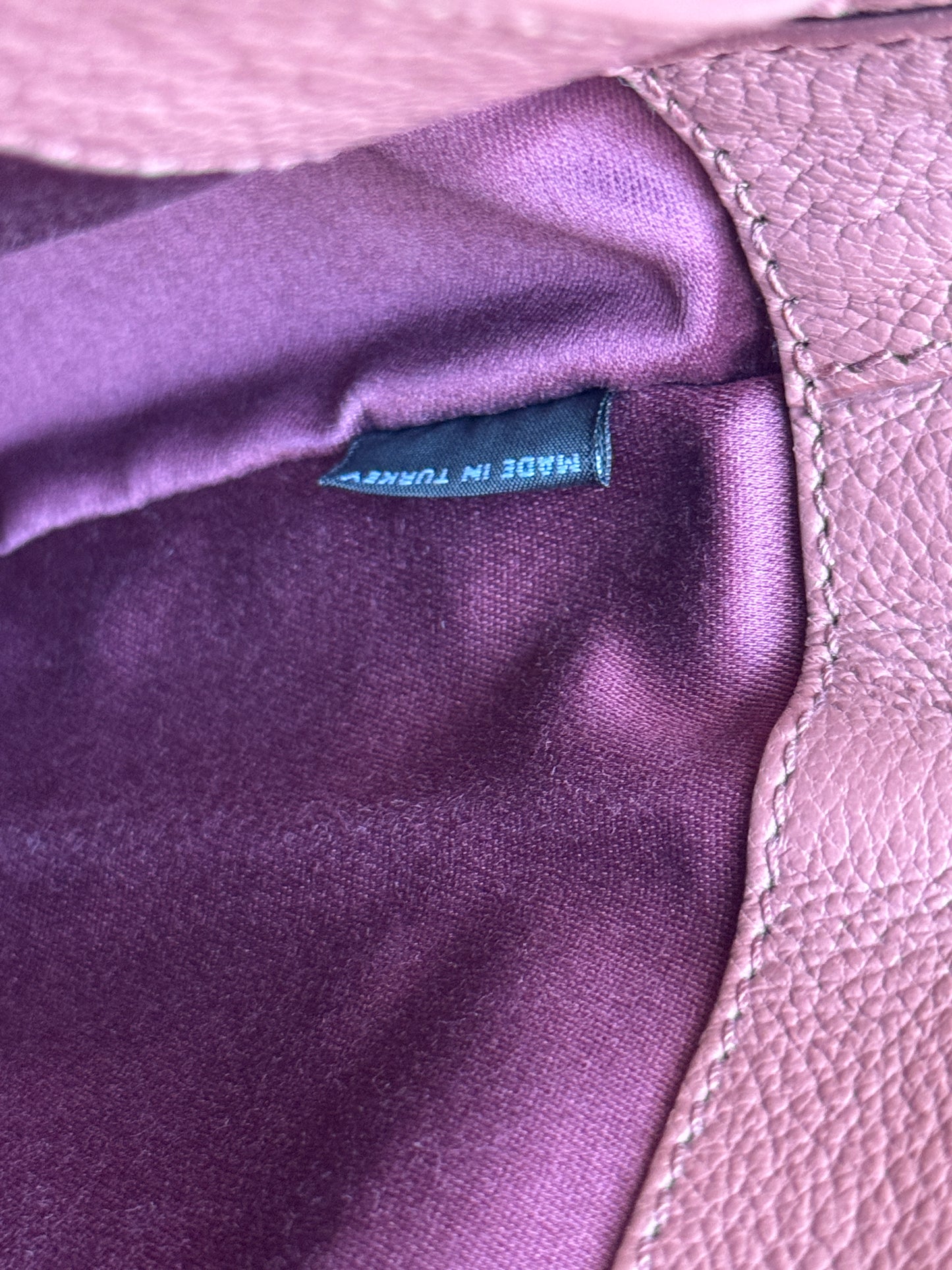 MIU MIU Pink Leather Madras Top Handle two tone
