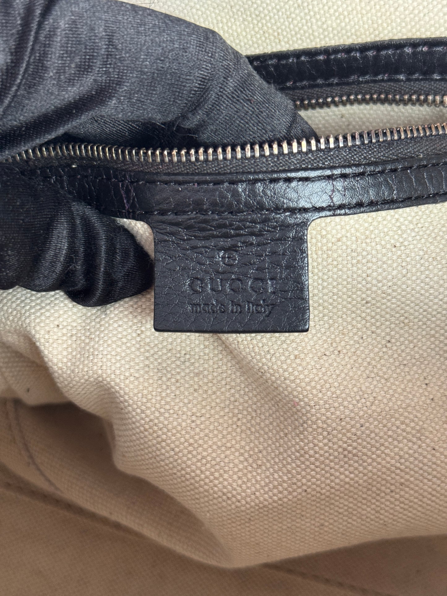 GUCCI Soho Zip Tote Leather Small